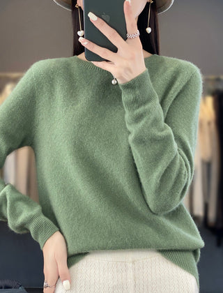 Delilah cozy, fluffy relaxed fit sweater by Christine Brewer shown in a soft, plush fabric with a stylish design.