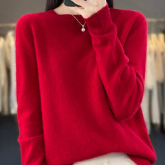 Delilah cozy fluffy sweater by Christine Brewer featuring a relaxed fit, soft texture, and elegant design in a warm, comfortable style.
