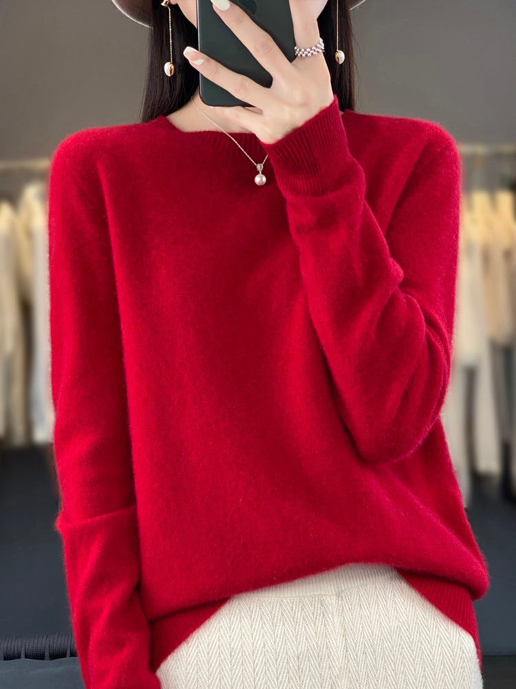 Women’s knit sweater named Helena by Christine Brewer, featuring a cozy, textured knit fabric in a stylish design.