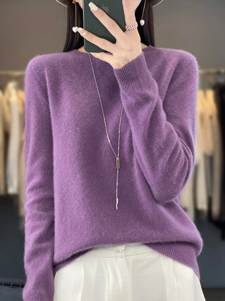 Helena knit sweater for women by Christine Brewer, featuring a cozy, textured design in neutral colors.