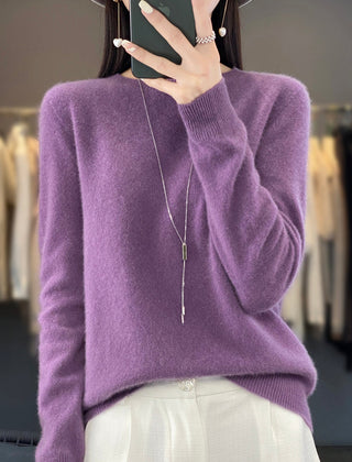 Christine Brewer Delilah cozy relaxed fit fluffy sweater in soft, plush fabric with a stylish, elegant design and relaxed silhouette.