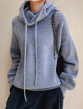 Madelyn women's hooded sweater by Christine Brewer featuring a cozy hood and casual fit, shown in a stylish, comfortable design.