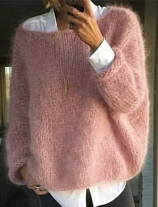 Scarlett oversized fluffy sweater for women by Christine Brewer, shown in soft, plush fabric with a relaxed fit and cozy design.