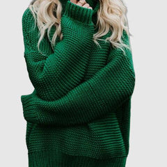 Christine Brewer Simone oversized women's turtleneck sweater in cozy knit, featuring a relaxed fit and classic design.