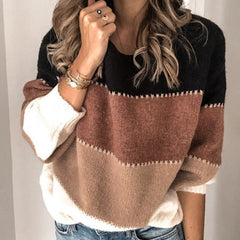 Christine Brewer Fiona women's knit sweater showing a cozy, textured knit pattern in a neutral color, casual style for everyday wear.