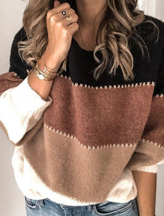 Christine Brewer Fiona women's knit sweater showing a cozy, textured knit pattern in a neutral color, casual style for everyday wear.