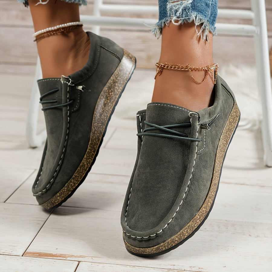 Joyce | Loafer Boots, Women, Loafers, Slip On, Ankle Boots, Cushioned, Round Toe, Flat, Autumn,