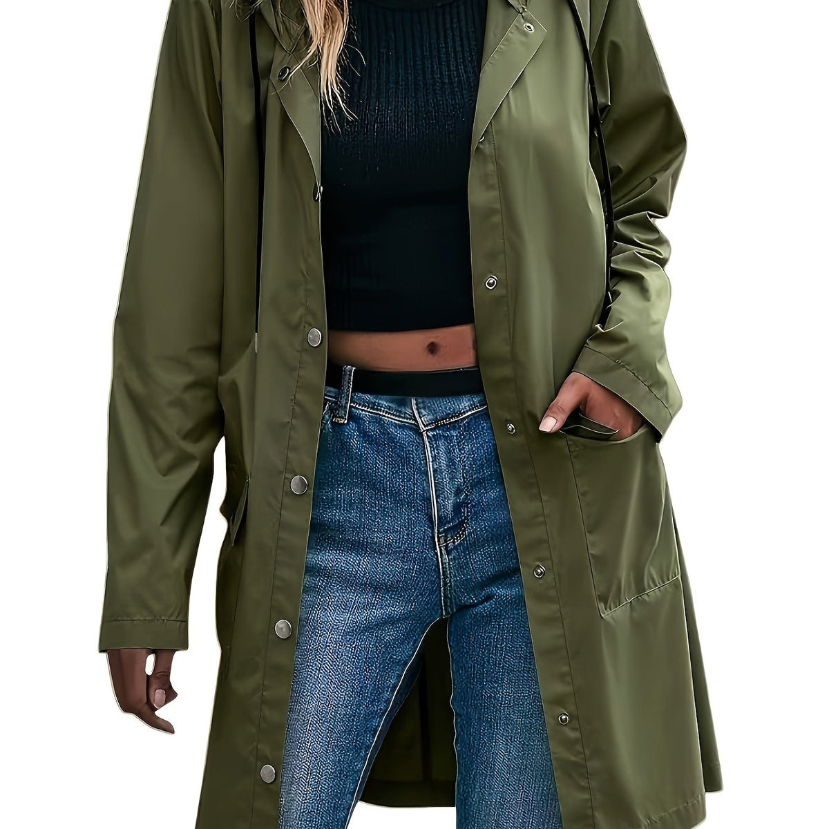 Arabella | Longline Hooded Trench Coat for Women