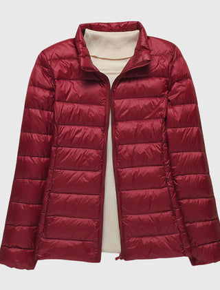Christine Brewer Lily ultra-light quilted jacket in soft fabric, featuring a sleek design and subtle quilting pattern.
