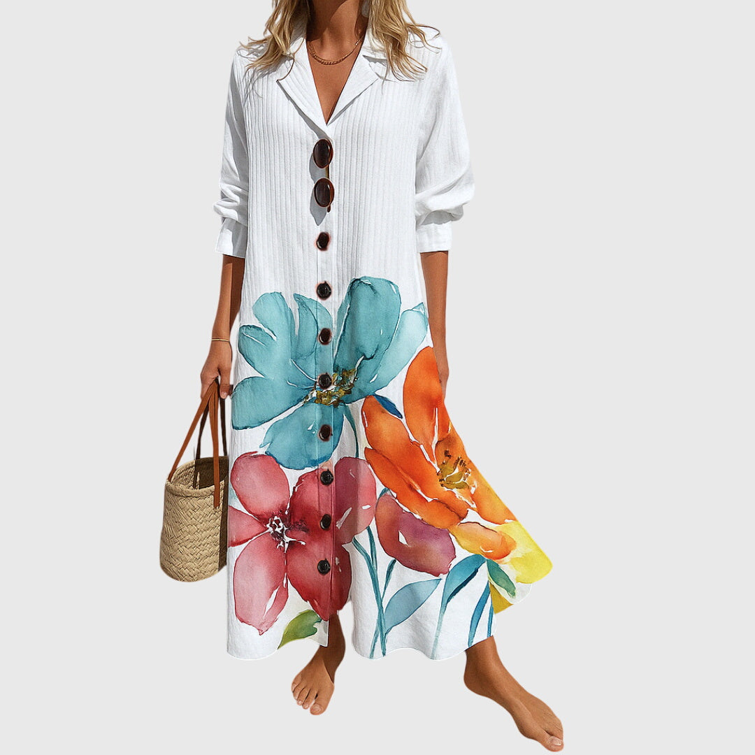 Jana | Casual Dress Women Boho Lace Flowy Printed Lightweight Summer Festival Holiday