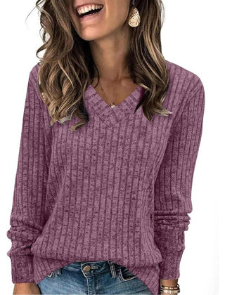 Christine Brewer Susanna oversized V-neck sweater for women in soft knit, showcasing a relaxed fit and cozy style.