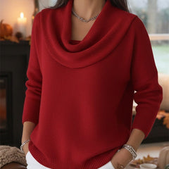 Christine Brewer Daphne knit sweater for women, featuring a cozy, textured design in soft, warm yarn ideal for casual wear.
