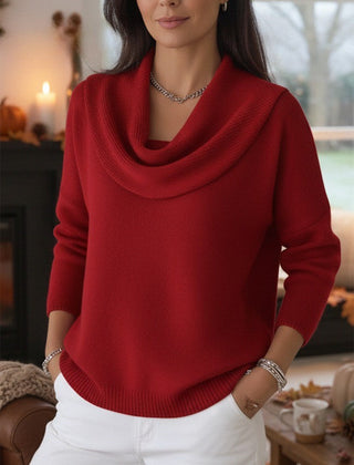 Christine Brewer Daphne knit sweater for women, featuring a cozy, textured design in soft, warm yarn ideal for casual wear.