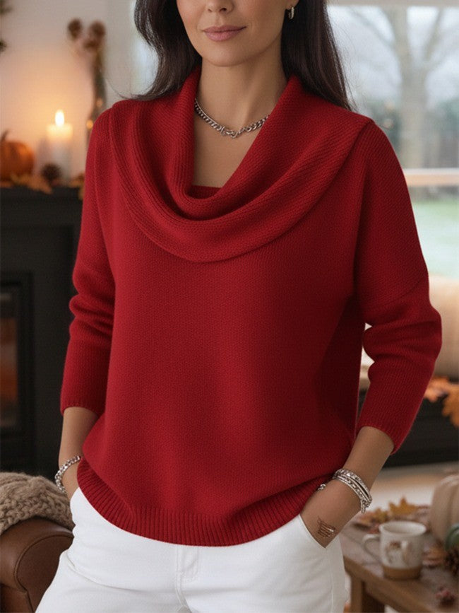 Christine Brewer Daphne knit sweater for women, featuring a cozy, textured design in soft, warm yarn ideal for casual wear.