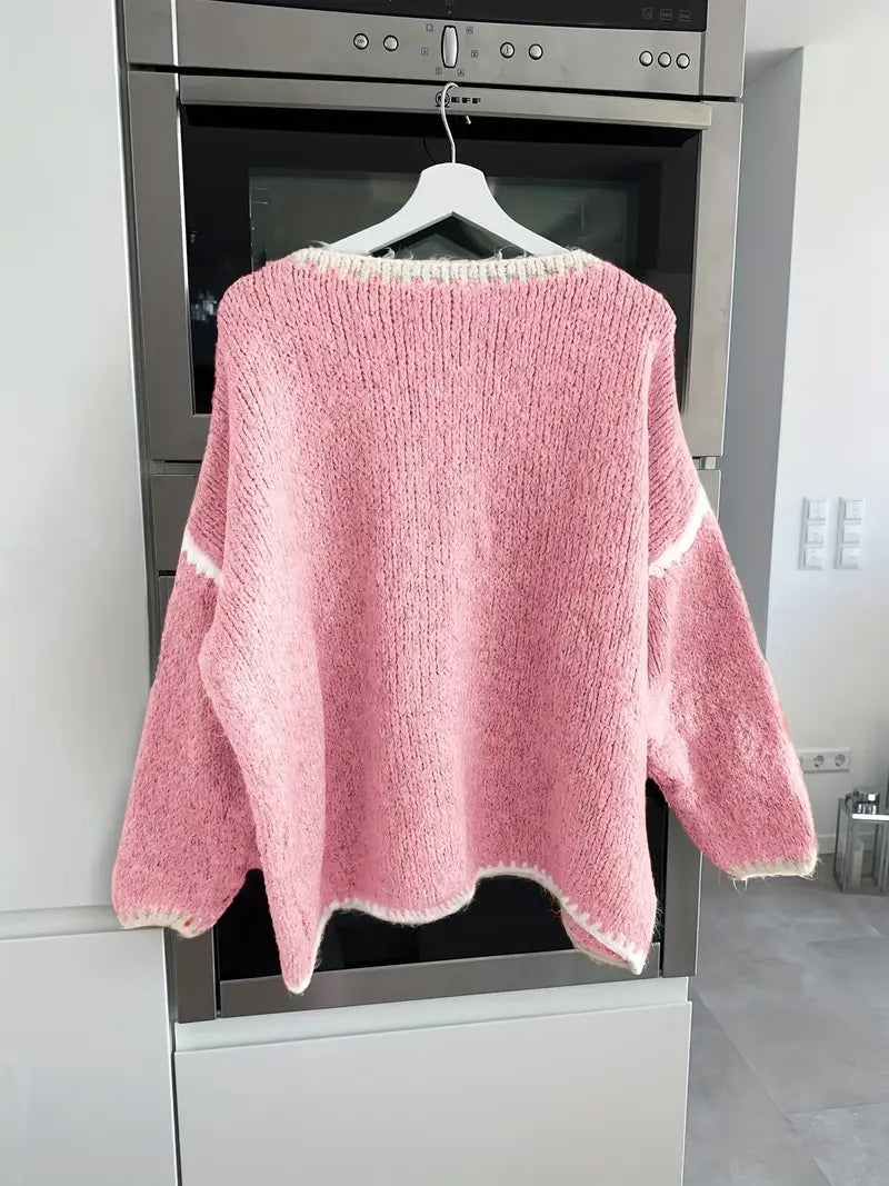Women’s knit sweater by Christine Brewer featuring a cozy, stylish design, perfect for casual or layered winter outfits.