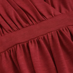 Olivia V-neck top for women by Christine Brewer, featuring a stylish neckline and comfortable fit, shown in a casual top image.