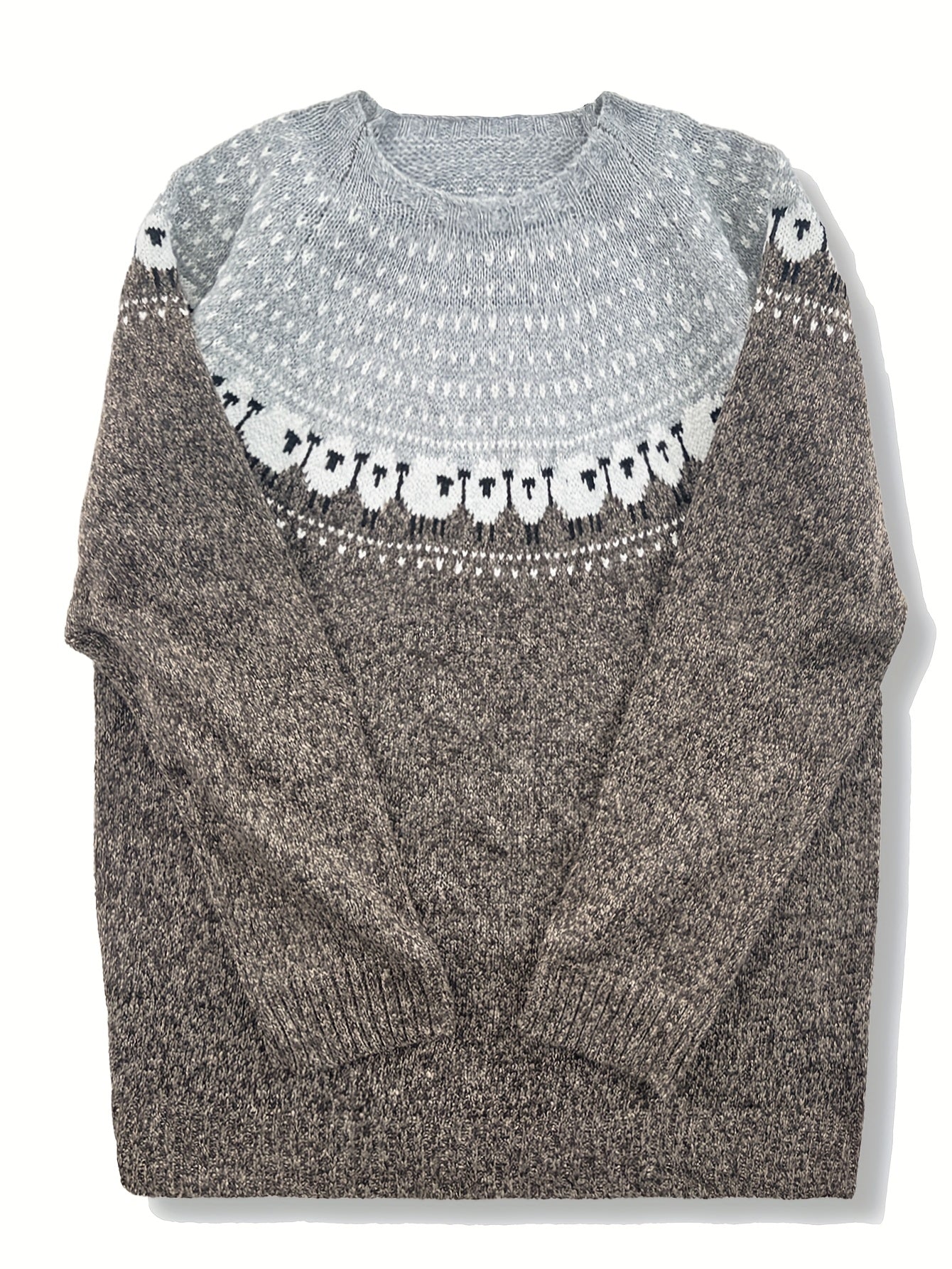 Emily soft knit Nordic sweater by Christine Brewer, featuring a chic, sophisticated design with cozy, detailed patterns in natural colors.