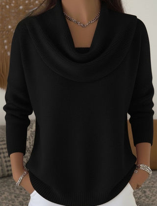 Women’s knit sweater by Christine Brewer featuring a cozy Daphne design in soft, warm fabric, perfect for casual wear.