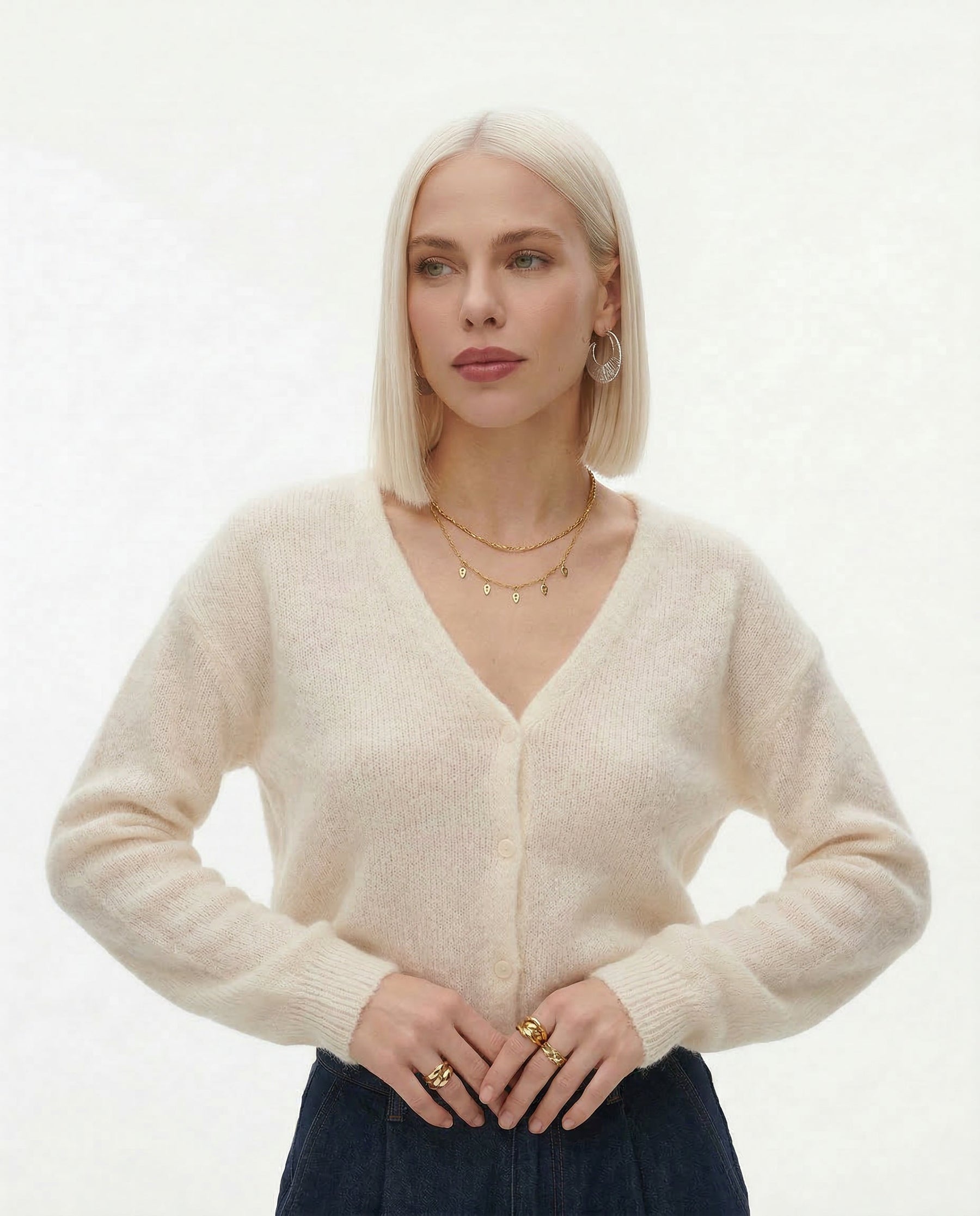 Hattie mohair knit top for women by Christine Brewer, featuring a soft, cozy fabric with a stylish fit and natural drape.