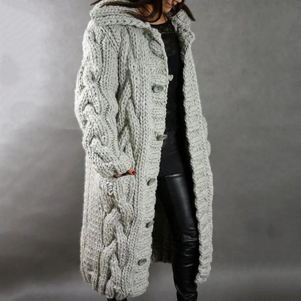 Agnes | Cable-Knit Oversized Cardigan for Women