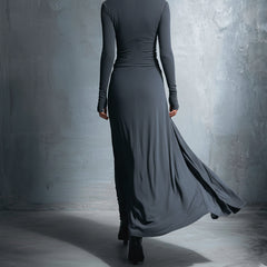 Flowy summer maxi dress for women by Christine Brewer, featuring a wrap design and lightweight fabric.