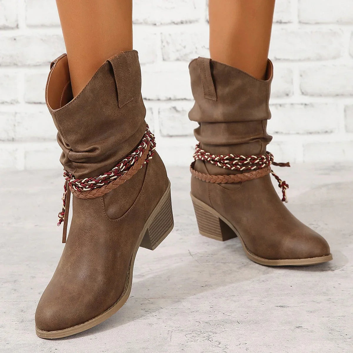 Kendall1 | Cowboy Boots, Ankle Boots, Western Boots, Women, Pointed Toe, Block Heel, Tassel, Cowgirl,