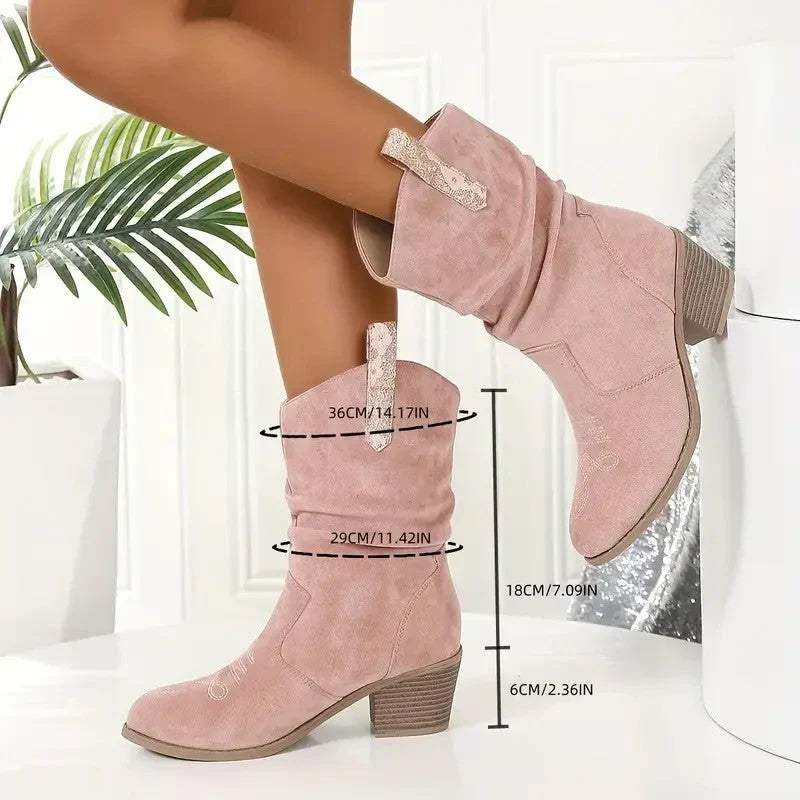 Kendall1 | Cowboy Boots, Ankle Boots, Western Boots, Women, Pointed Toe, Block Heel, Tassel, Cowgirl,