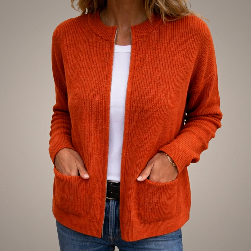 Carina | Crew Neck Cardigan for Women