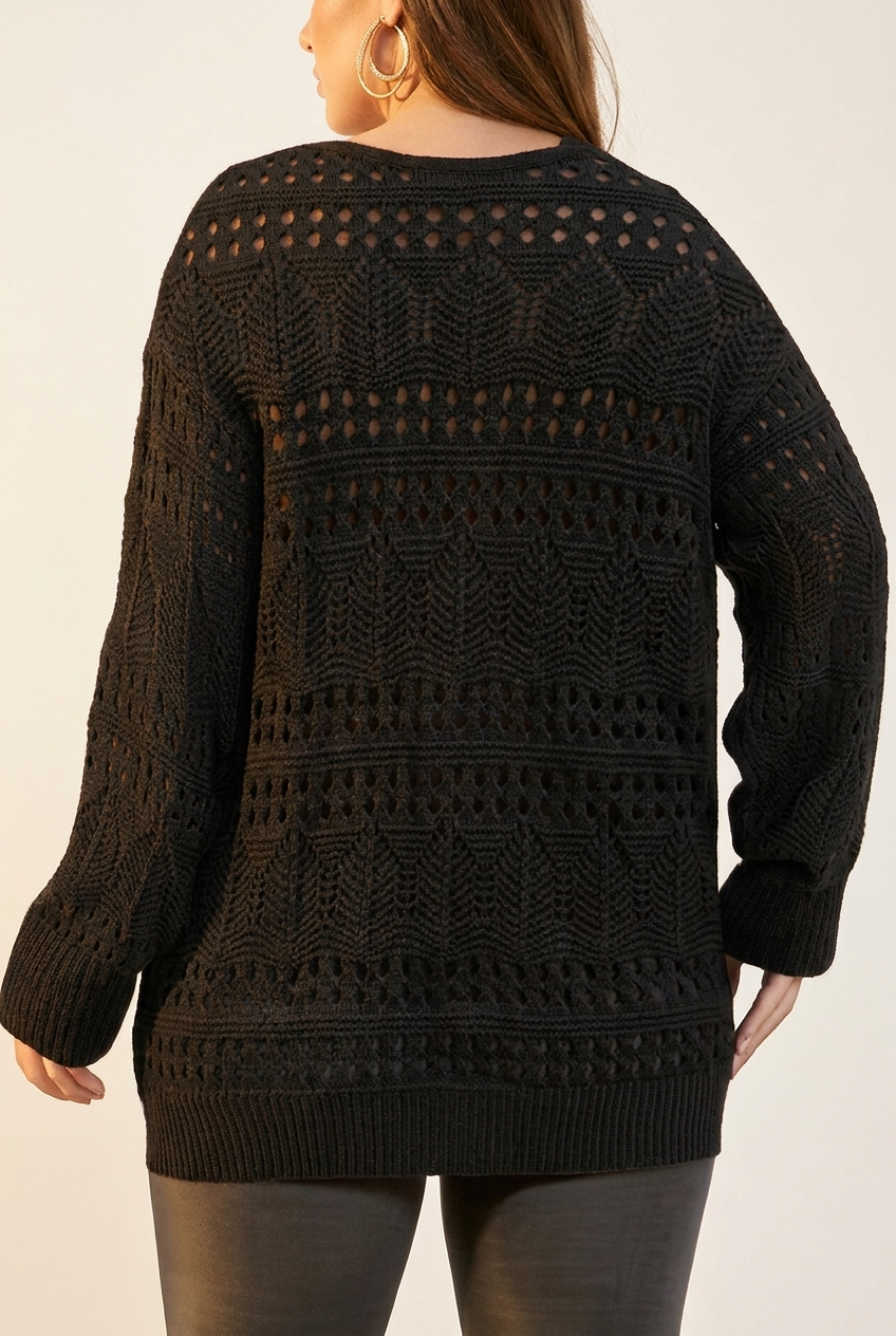 Christine Brewer Isabella V-neck knit top for women, featuring a stylish V-neckline and soft knit fabric, shown in a close-up view.