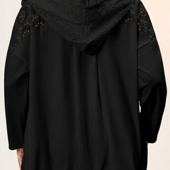 Christine Brewer Iris women's hooded jacket with front pockets, lightweight fabric, and adjustable hood for outdoor wear.
