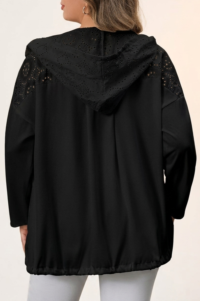 Christine Brewer Iris women's hooded jacket with front pockets, lightweight fabric, and adjustable hood for outdoor wear.
