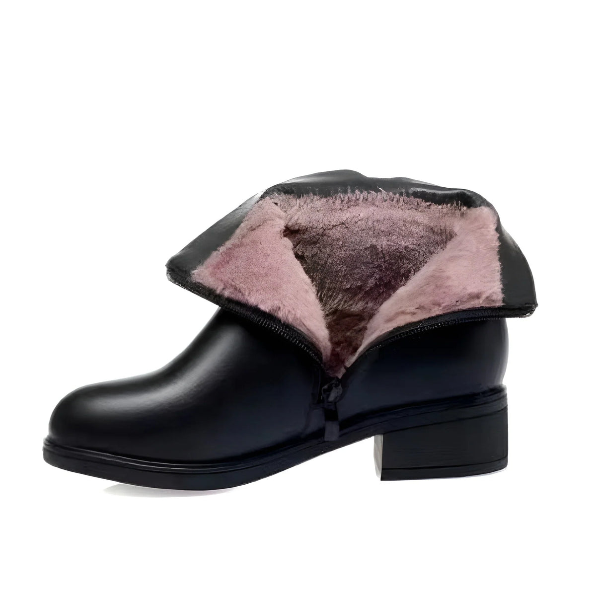 Tessa | Ankle Boots Booties Women Winter Fall Side Zip Zip Up Black Gold Hardware