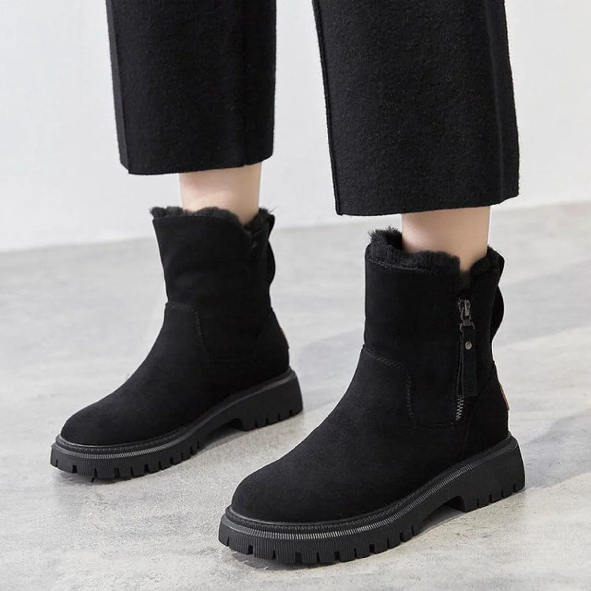 Astrid | Winter Boots Snow Boots Ankle Boots Women Warm Fur Lined Faux Fur Side