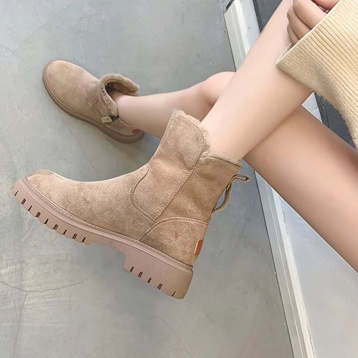 Astrid | Winter Boots Snow Boots Ankle Boots Women Warm Fur Lined Faux Fur Side