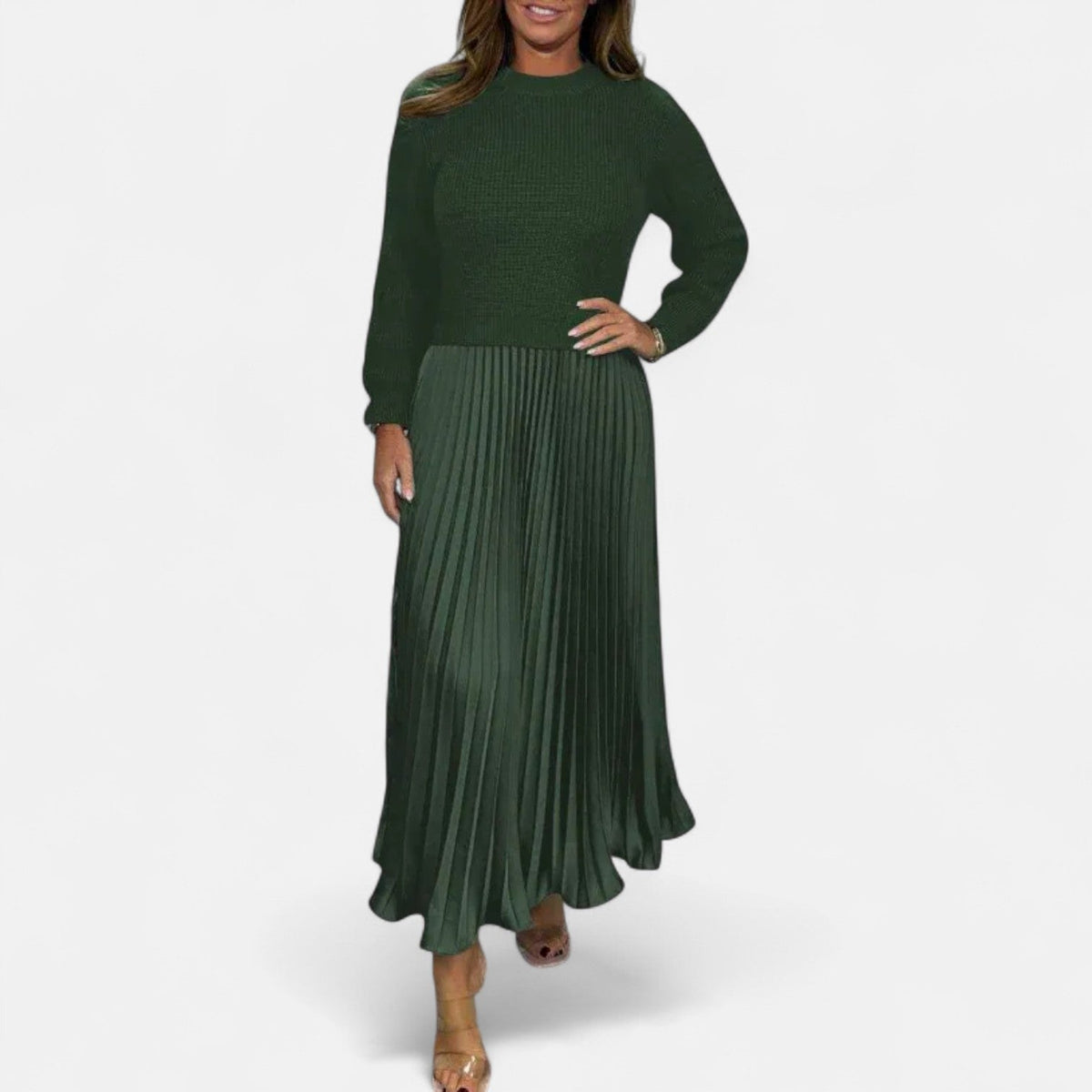 Seraphine | Pleated Sweater Dress for Women