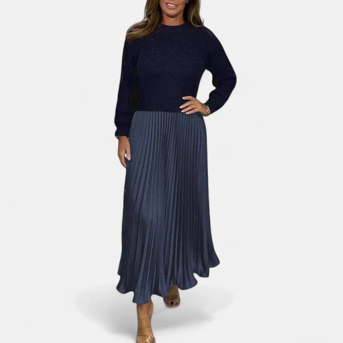 Seraphine | Pleated Sweater Dress for Women