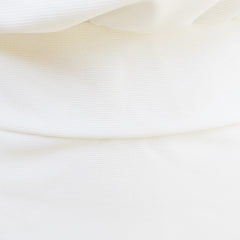 White batwing-sleeve waist-cinching dress for women by Christine Brewer, featuring a stylish design and elegant fit.