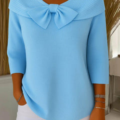 Women’s knit sweater by Christine Brewer, Serena style, featuring a cozy, textured knit in a versatile design.