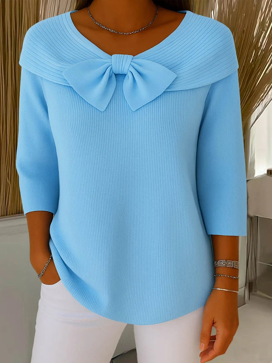 Women’s knit sweater by Christine Brewer, Serena style, featuring a cozy, textured knit in a versatile design.