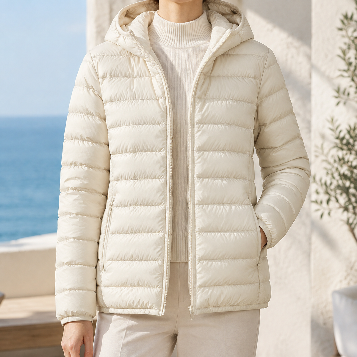 Olympia | Puffer Jacket Puffer Coat Quilted Winter Warm Hooded Down Lightweight Zip Up Padded