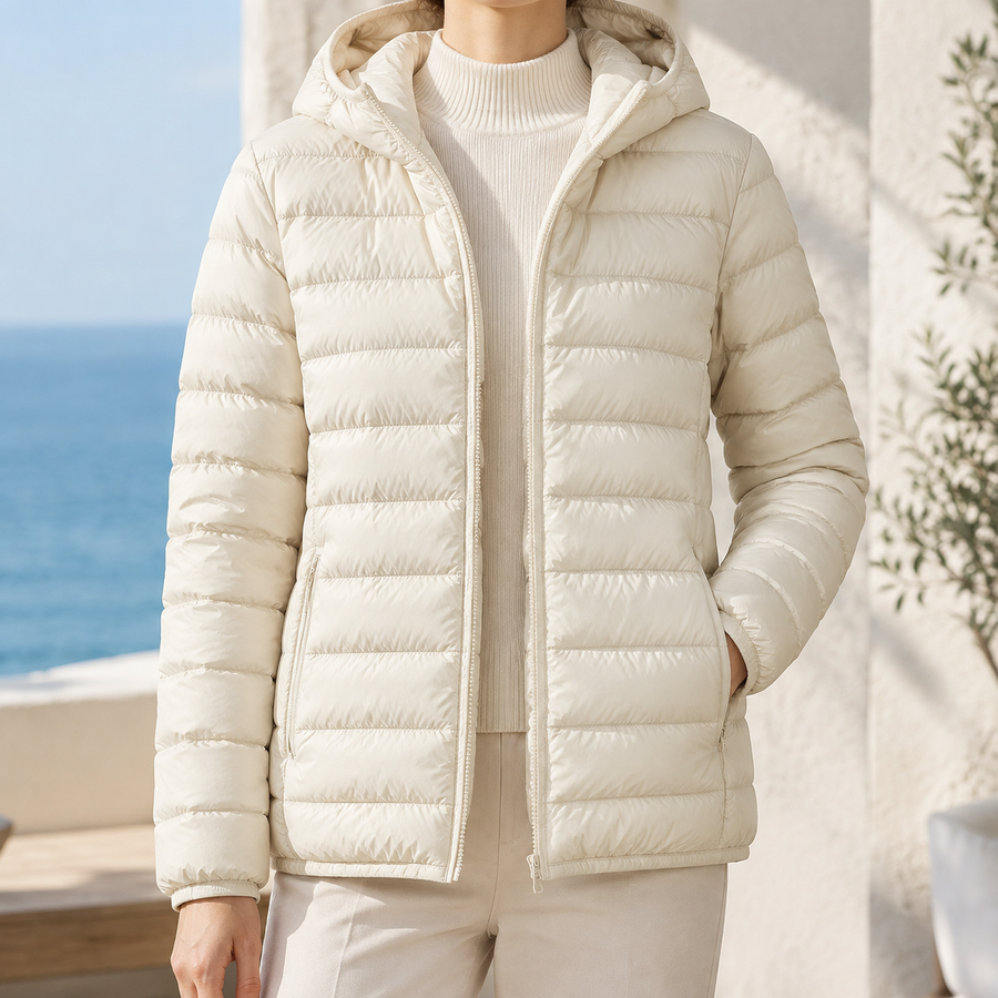 Olympia | Puffer Jacket Puffer Coat Quilted Winter Warm Hooded Down Lightweight Zip Up Padded