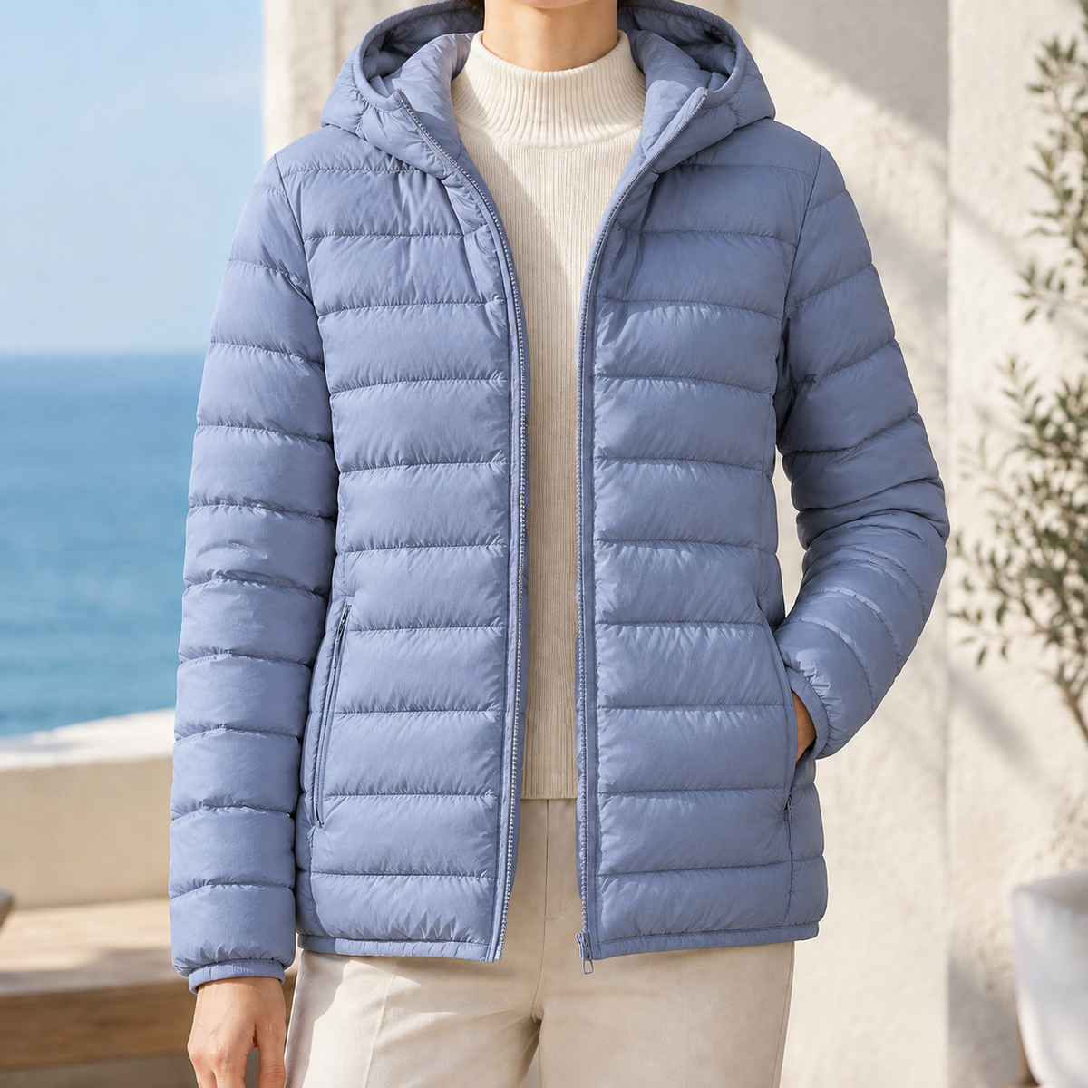 Olympia | Puffer Jacket Puffer Coat Quilted Winter Warm Hooded Down Lightweight Zip Up Padded