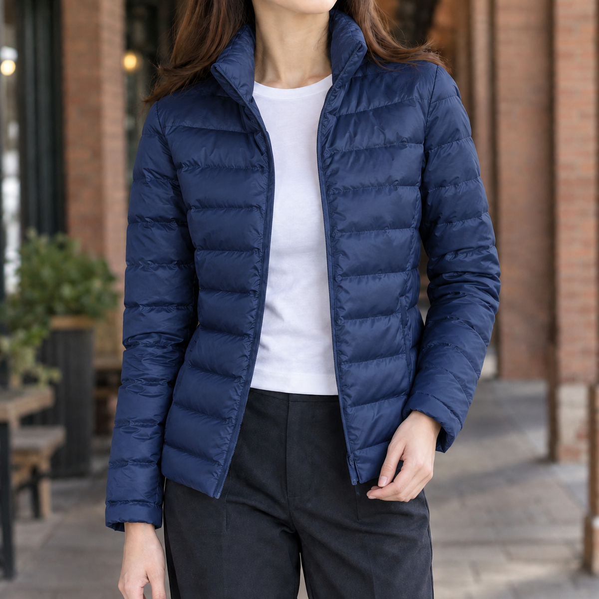 Sibylla | Puffer Jacket Quilted Winter Warm Cashmere Lightweight Stand Collar Zip Up Padded Slim