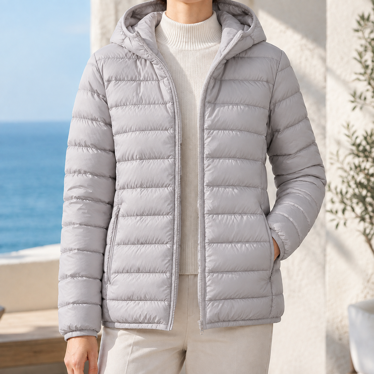 Olympia | Puffer Jacket Puffer Coat Quilted Winter Warm Hooded Down Lightweight Zip Up Padded