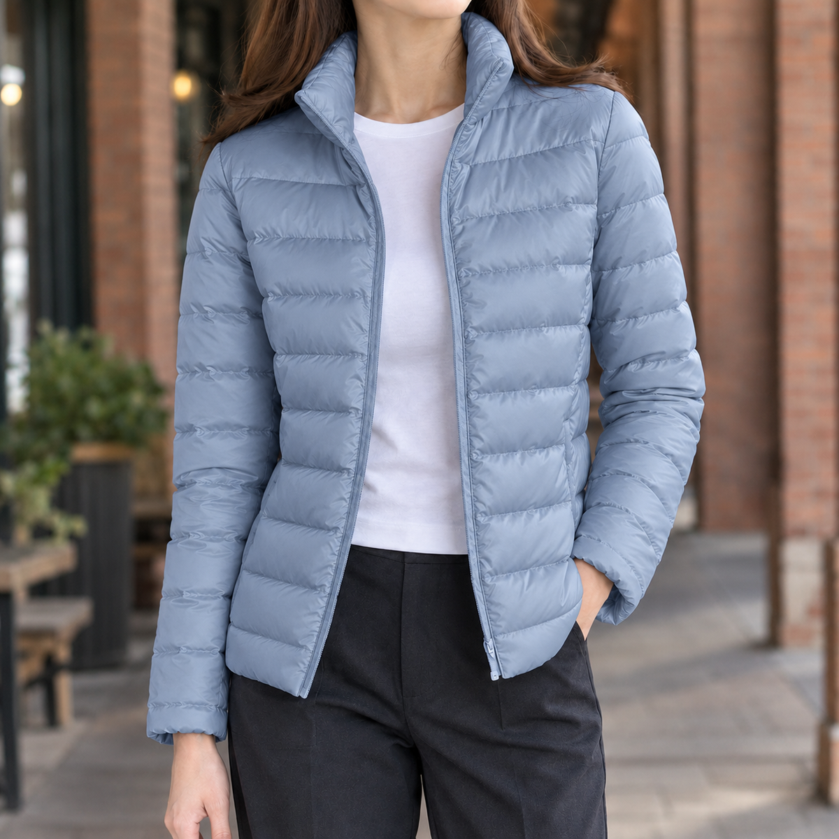 Sibylla | Puffer Jacket Quilted Winter Warm Cashmere Lightweight Stand Collar Zip Up Padded Slim