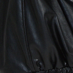 Josephine oversized faux leather bomber jacket for women by Christine Brewer, featuring a stylish, sleek design and classic bomber silhouette.