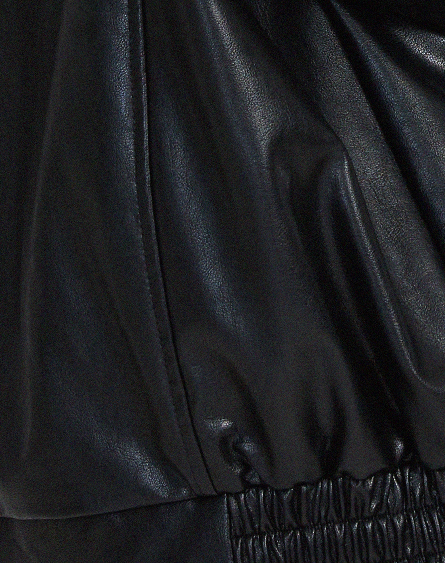 Josephine oversized faux leather bomber jacket for women by Christine Brewer, featuring a stylish, sleek design and classic bomber silhouette.