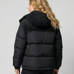 Warm insulated Chloe Cosy Puffer Jacket for women by Christine Brewer, featuring a stylish, quilted design and cozy collar.