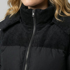 Warm insulated Chloe Cosy Puffer Jacket for women by Christine Brewer, featuring a plush, quilted design and a high collar.
