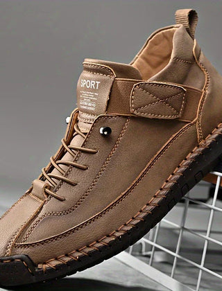 Khaki Christine Brewer Meya orthopedic walking sneakers with cushioned soles and supportive design for comfortable everyday wear.